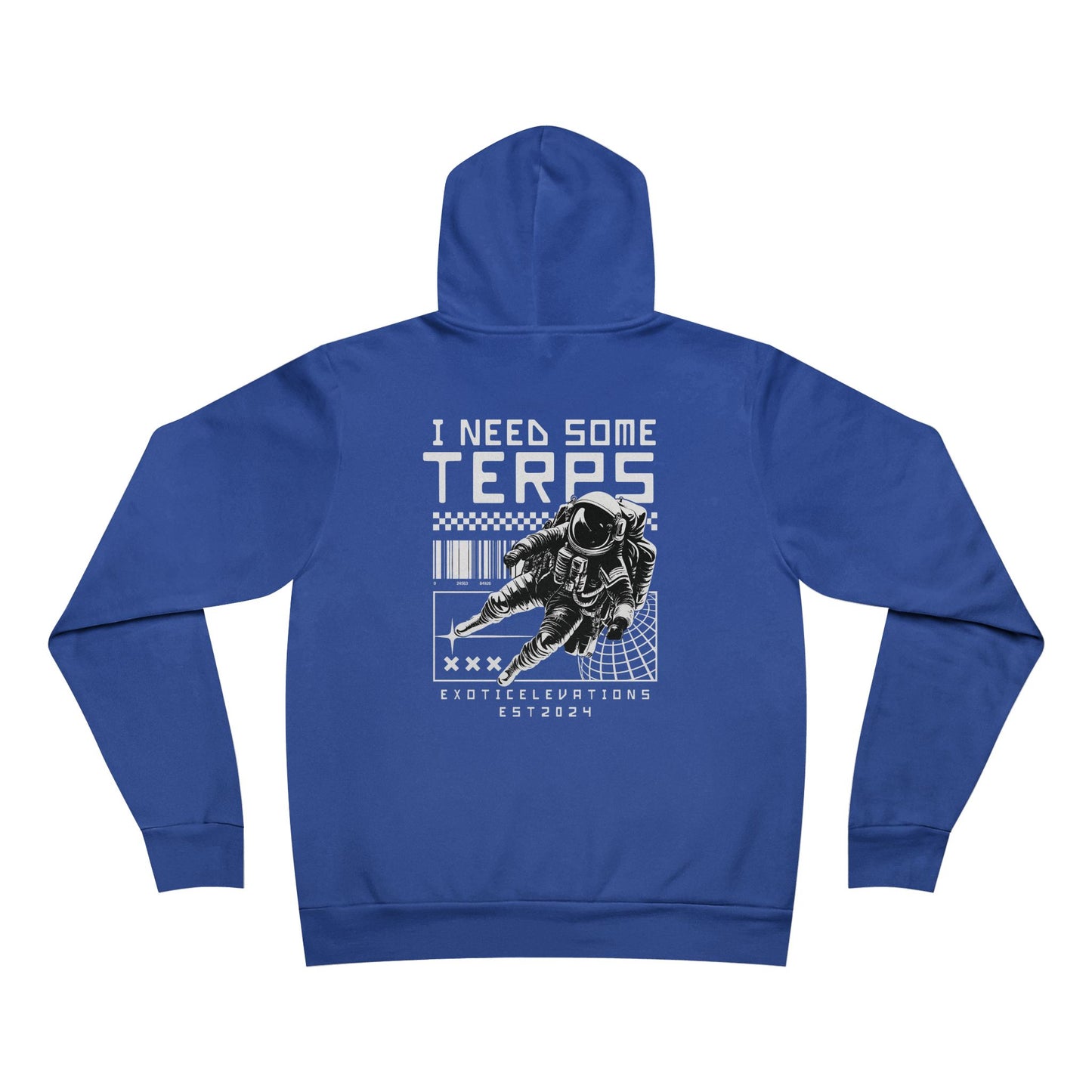 Exotic Elevations Hoodie - with Astronaut Design, Space-Themed, Cozy Outerwear,