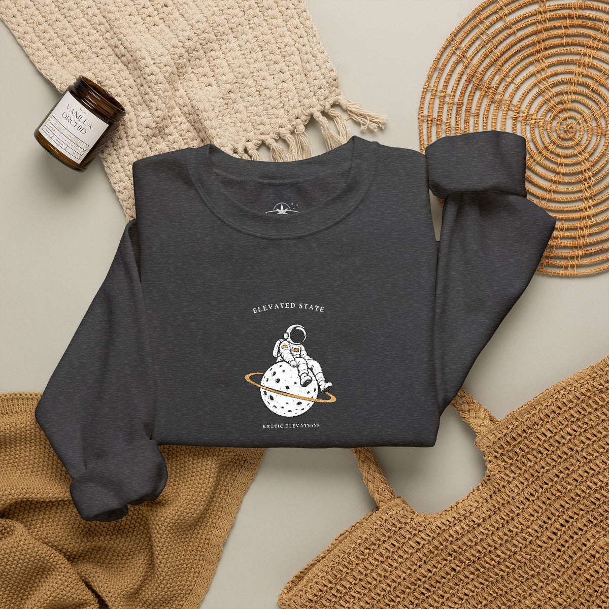 Crewneck Sweatshirt — Tiny Ghost Illustration Pullover