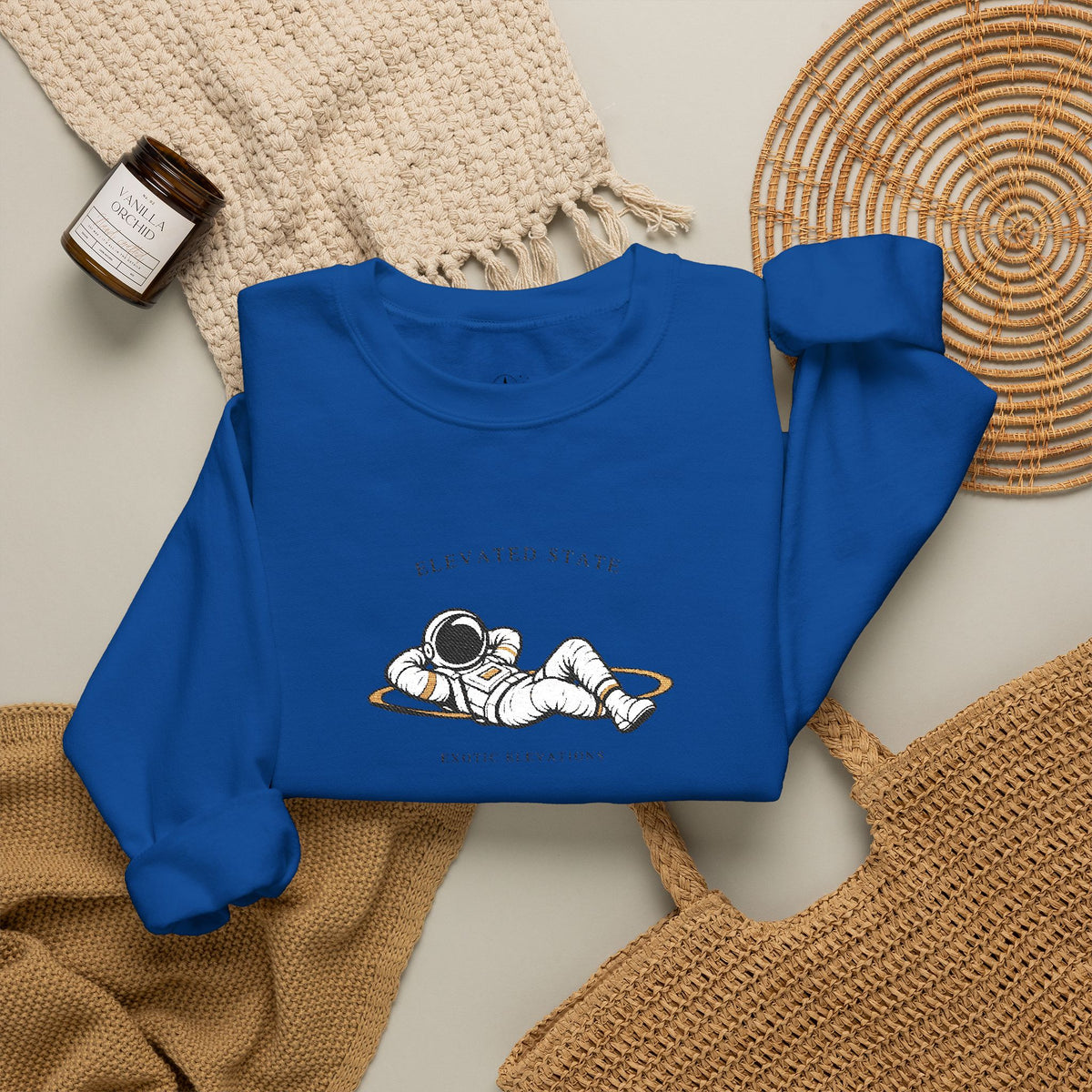 Crewneck Sweatshirt — Relaxing Dogs “Elevating State” Cute Nap Graphic