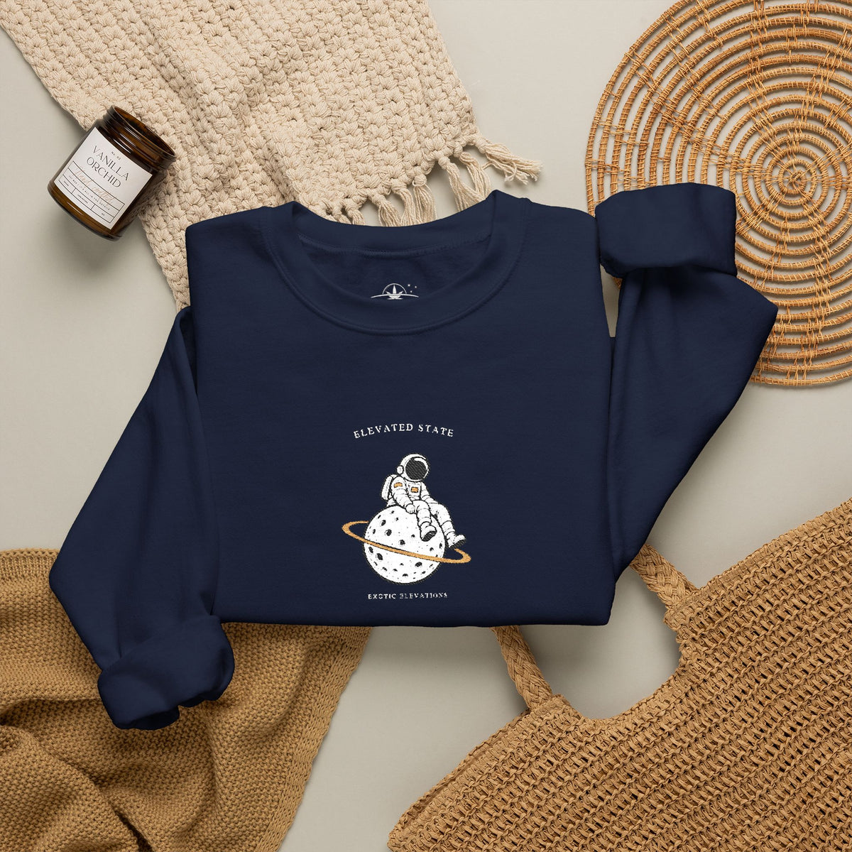 Crewneck Sweatshirt — Tiny Ghost Illustration Pullover