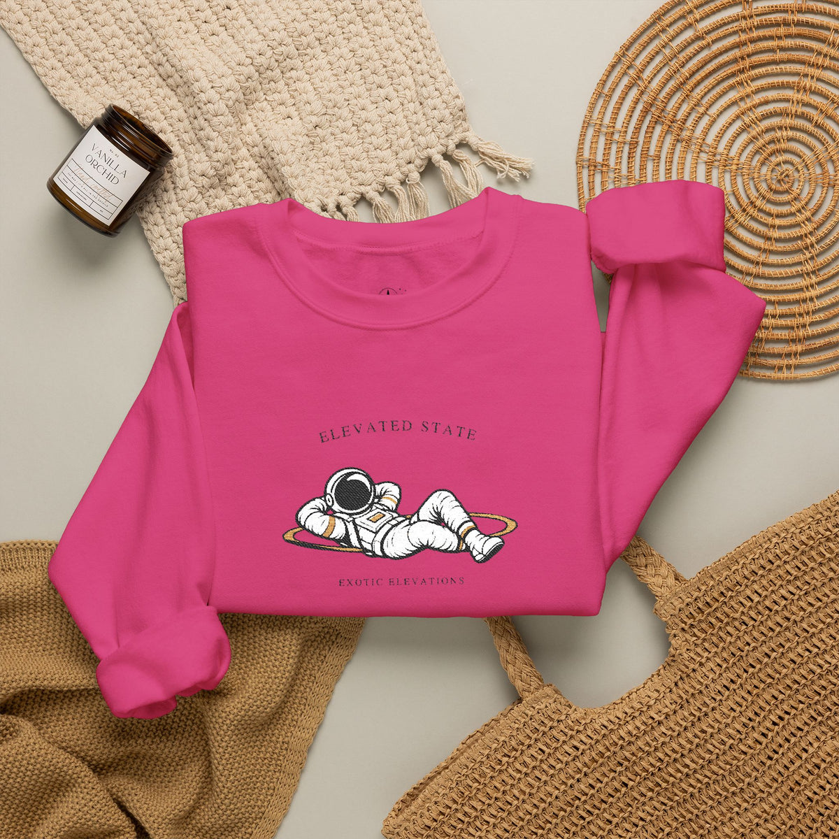 Crewneck Sweatshirt — Relaxing Dogs “Elevating State” Cute Nap Graphic