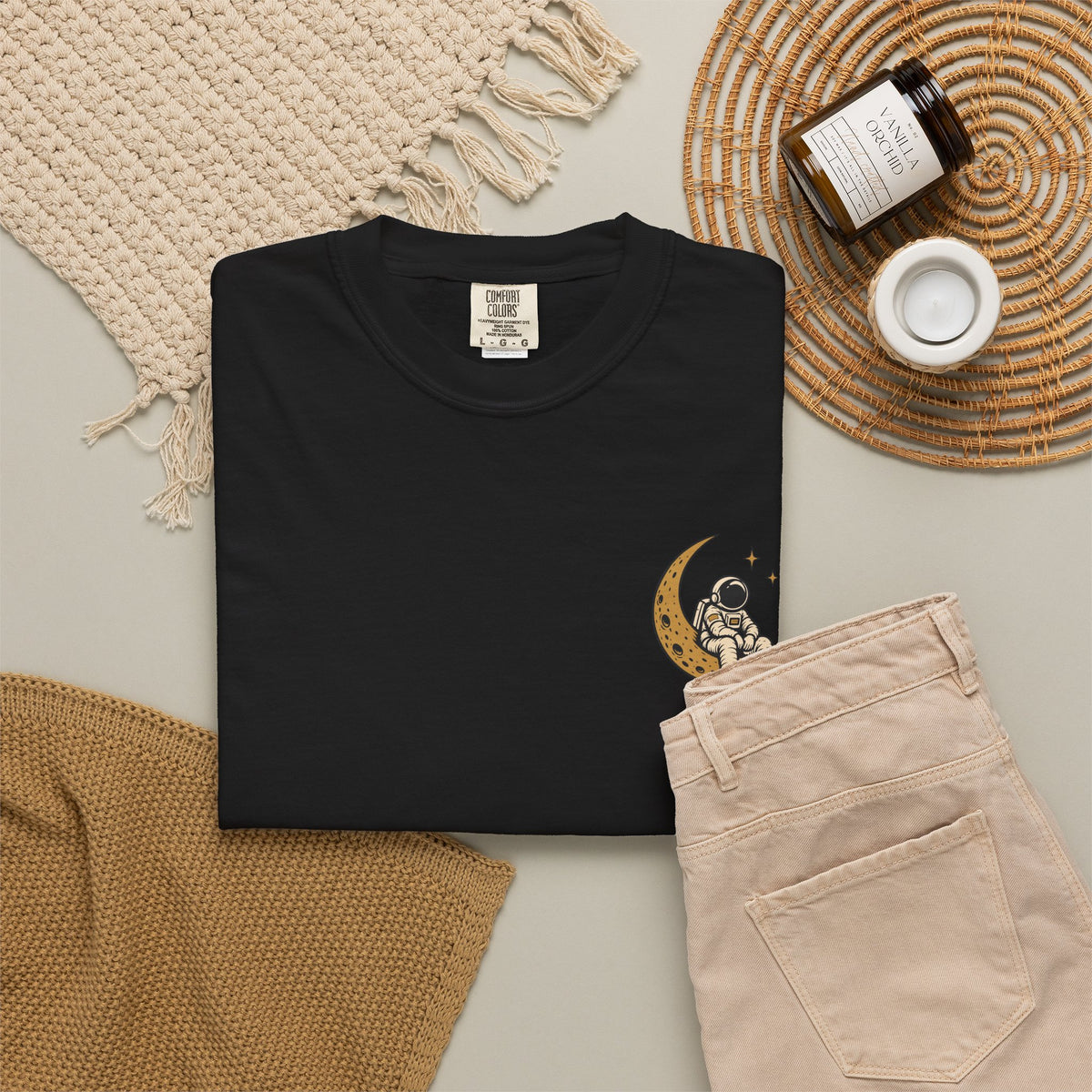 Astronaut Moon T-Shirt — "Elevated State" Graphic Tee