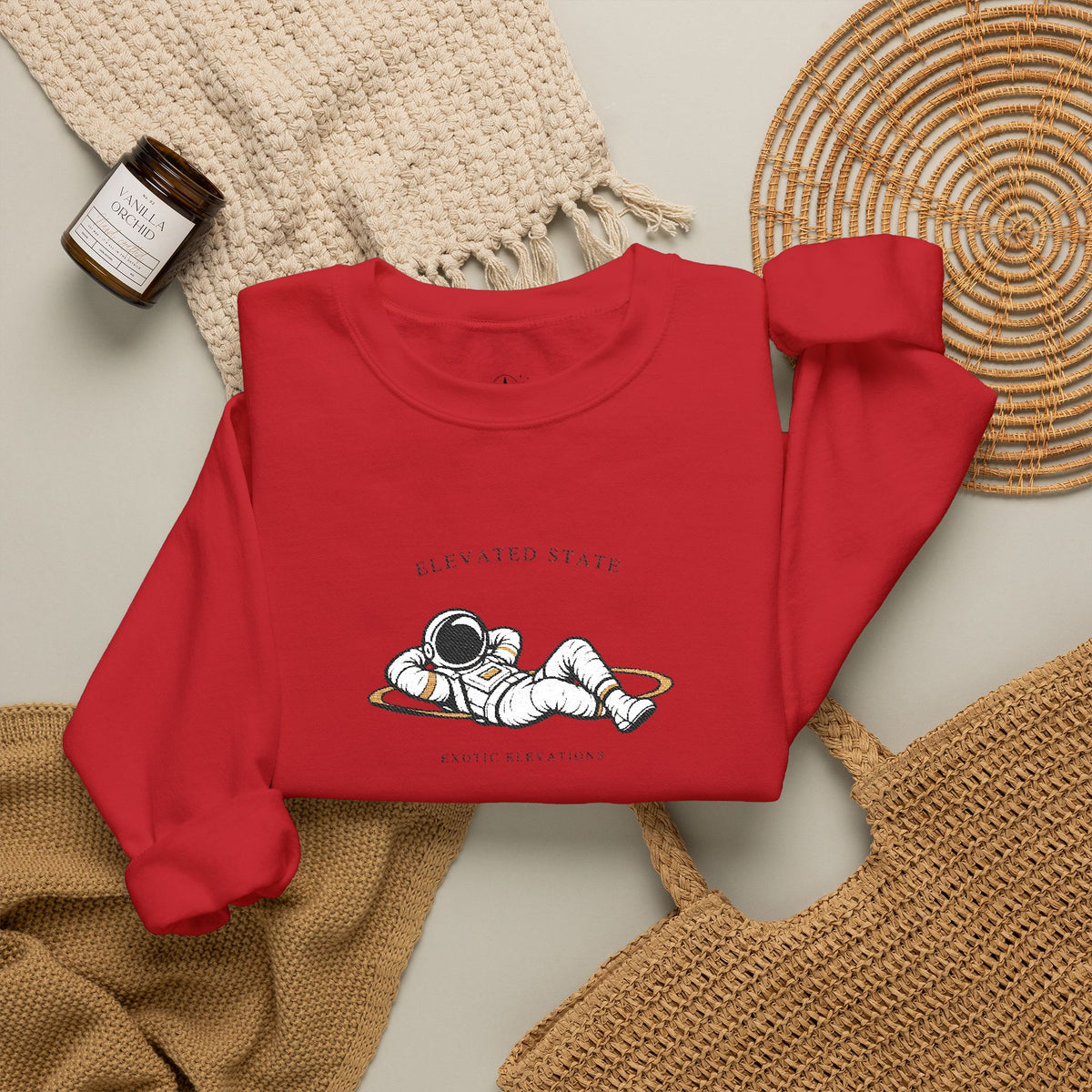 Crewneck Sweatshirt — Relaxing Dogs “Elevating State” Cute Nap Graphic