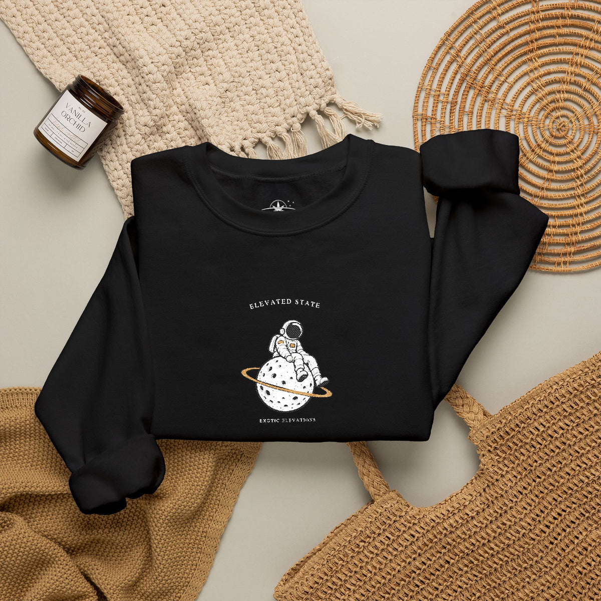 Crewneck Sweatshirt — Tiny Ghost Illustration Pullover