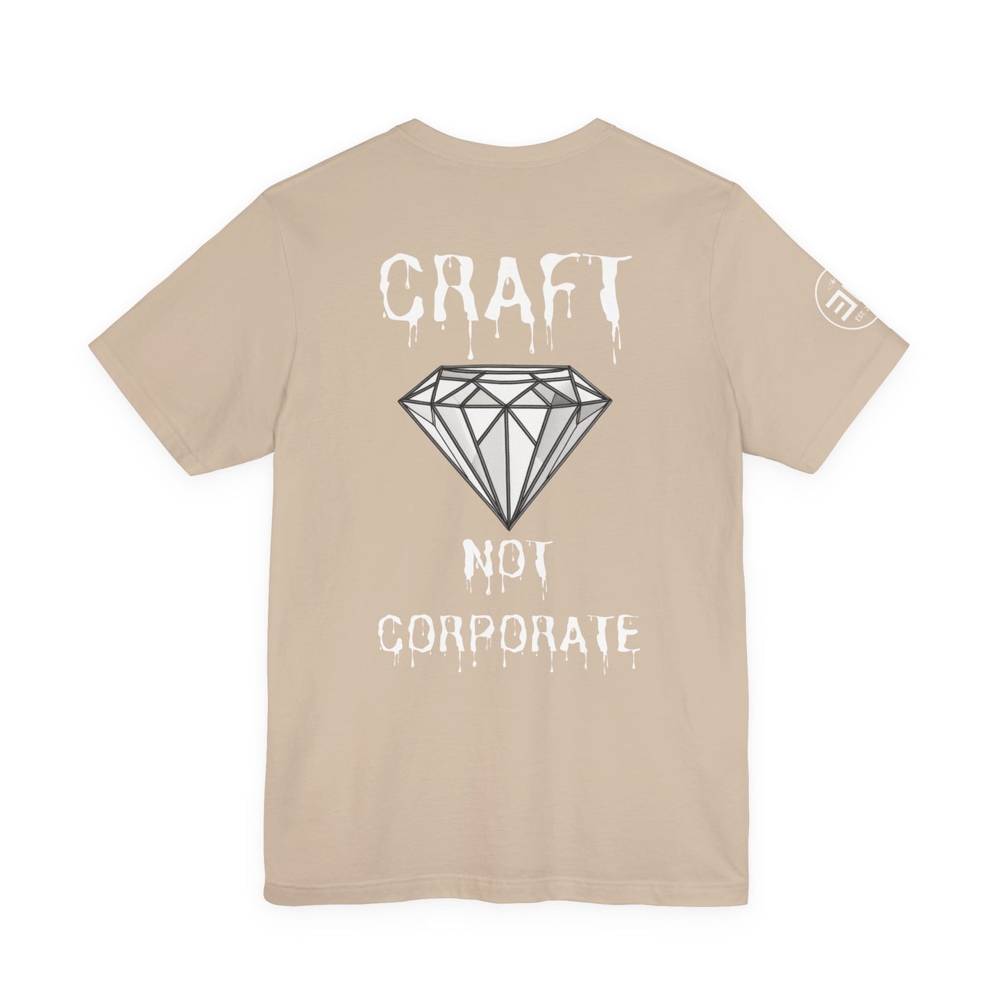 Unisex Jersey Short Sleeve Tee - "Craft Not Corporate" - Trendy Statement Tee for Creative Minds