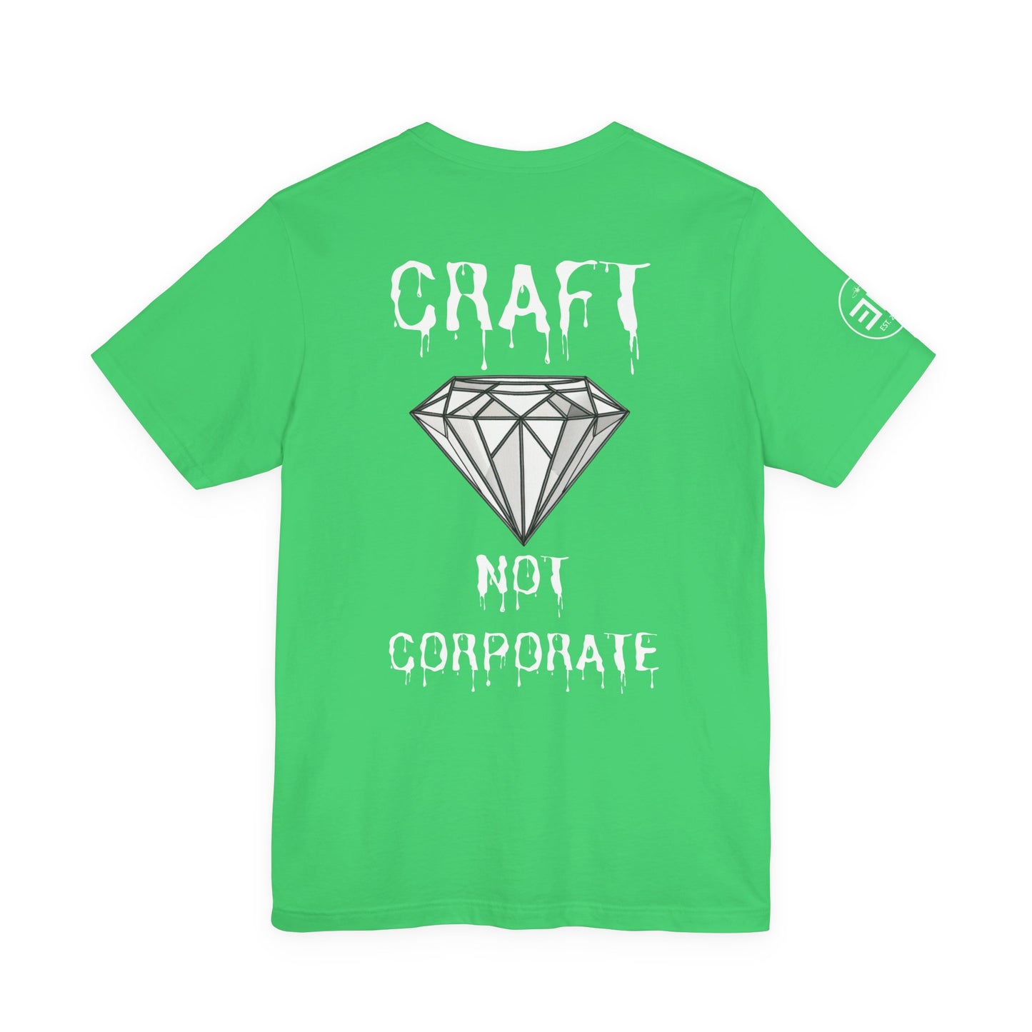 Unisex Jersey Short Sleeve Tee - "Craft Not Corporate" - Trendy Statement Tee for Creative Minds