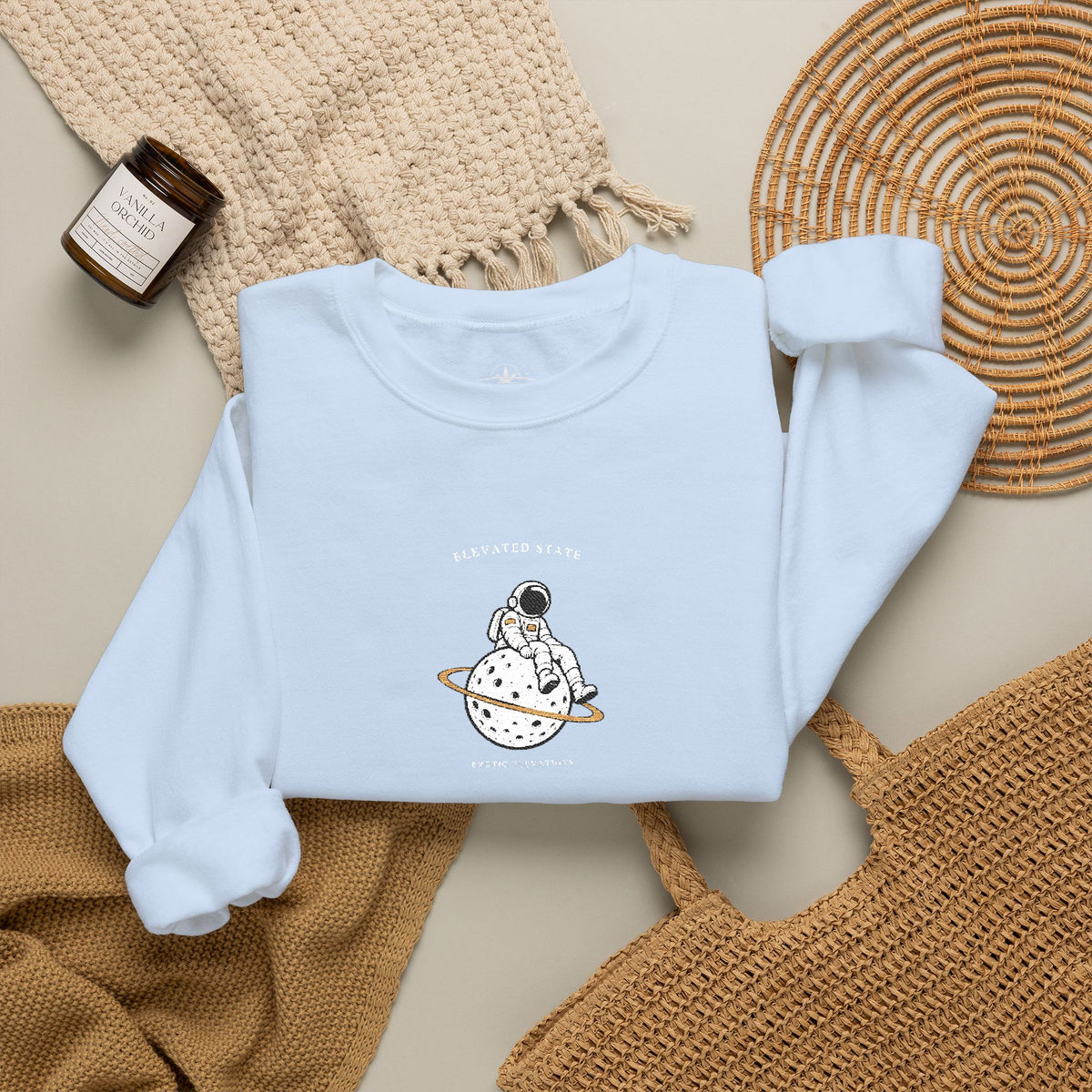 Crewneck Sweatshirt — Tiny Ghost Illustration Pullover