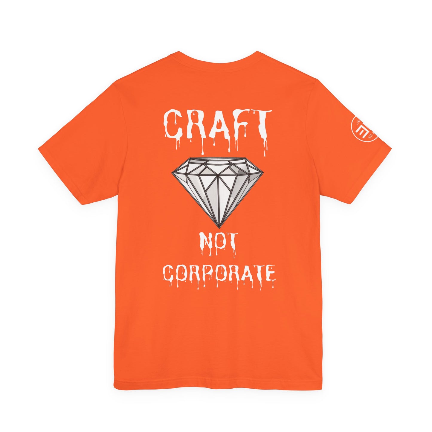 Unisex Jersey Short Sleeve Tee - "Craft Not Corporate" - Trendy Statement Tee for Creative Minds