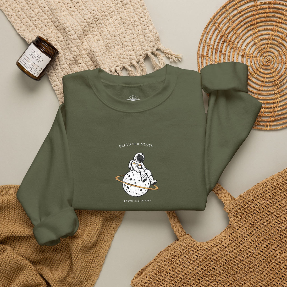 Crewneck Sweatshirt — Tiny Ghost Illustration Pullover