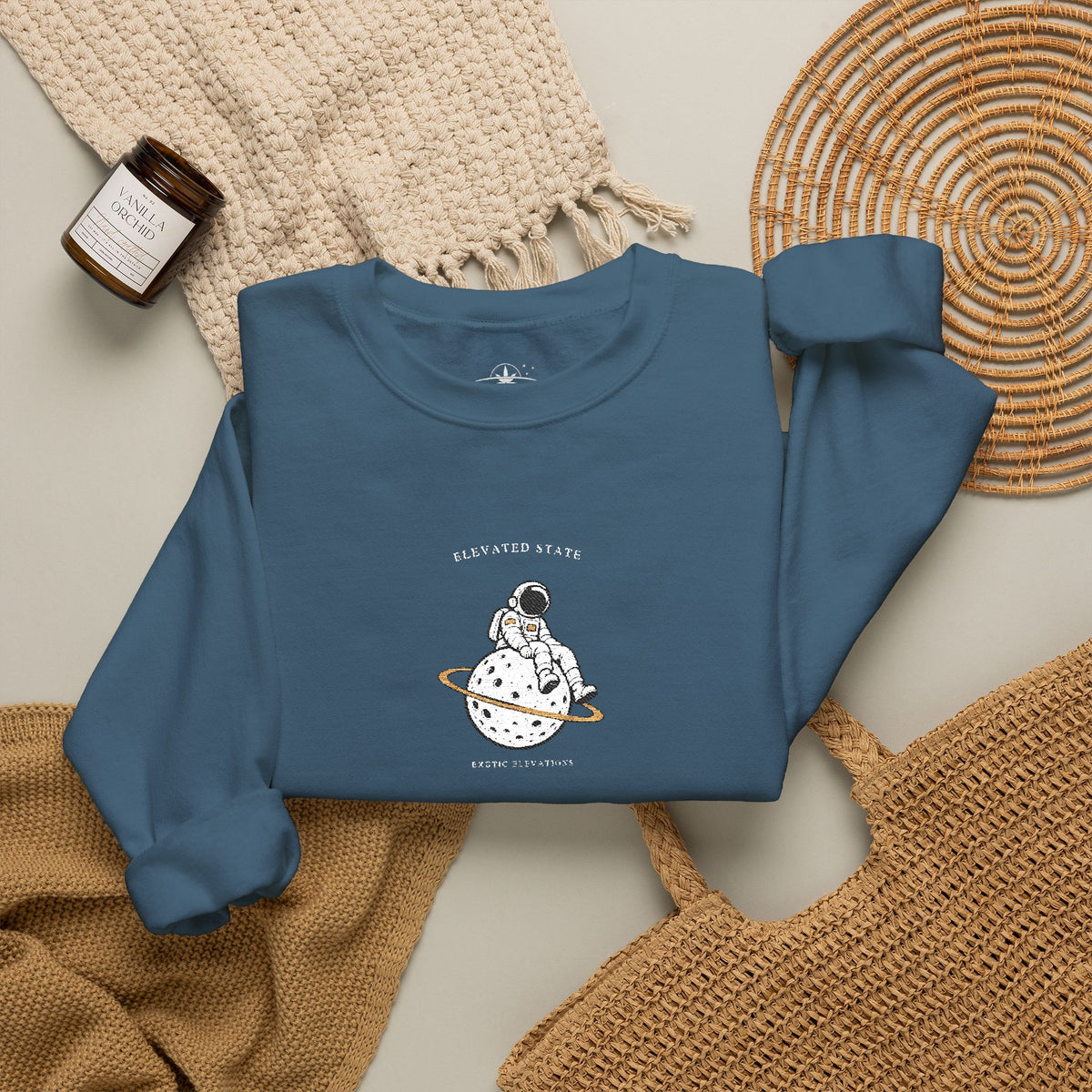 Crewneck Sweatshirt — Tiny Ghost Illustration Pullover