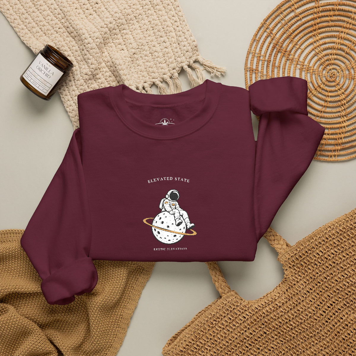 Crewneck Sweatshirt — Tiny Ghost Illustration Pullover