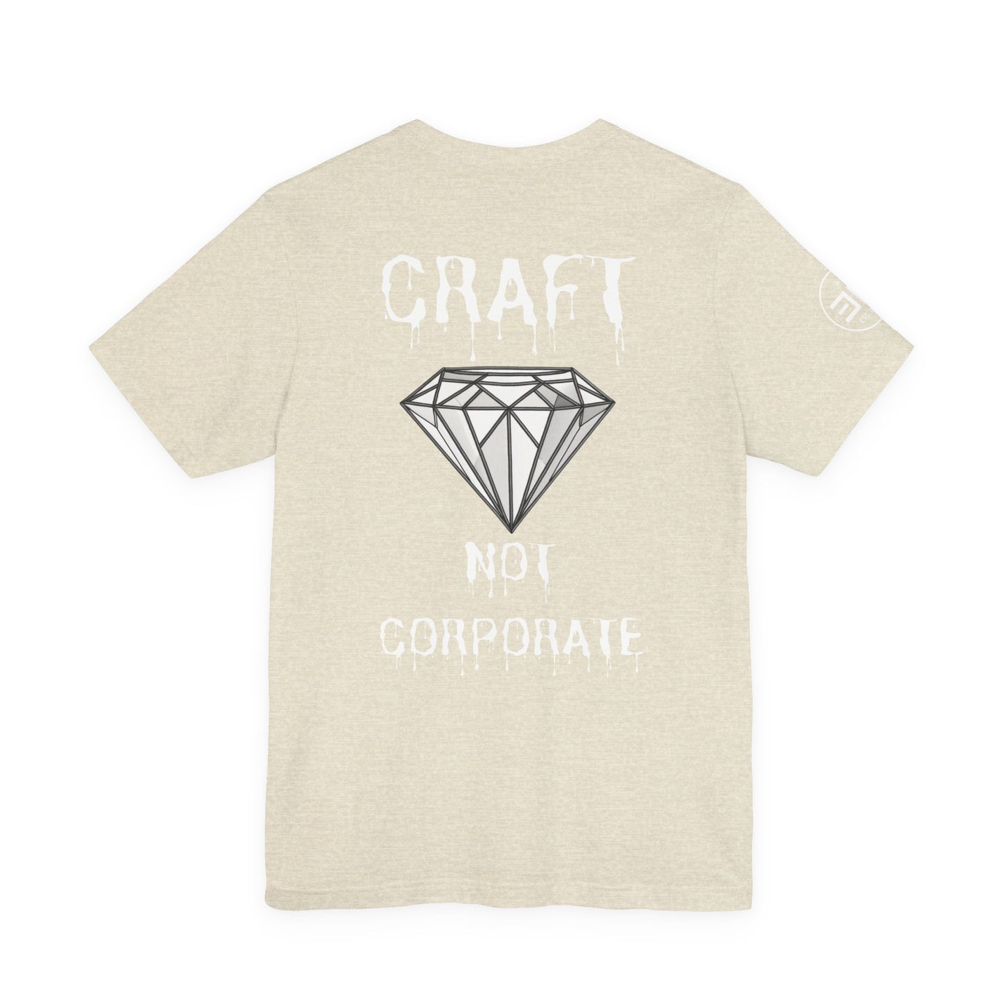 Unisex Jersey Short Sleeve Tee - "Craft Not Corporate" - Trendy Statement Tee for Creative Minds
